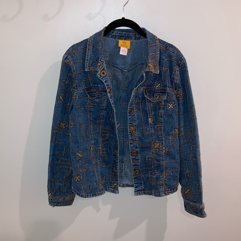 2/$30 💙⭐️ Ruby Rd denim jacket 💙⭐️ size 10
